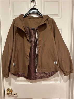 Lightweight Brown Hooded Utility Jacket